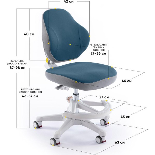 Фото - Крісло дитяче Evo-kids Mio Classic Dark blue (Y-405 DB)